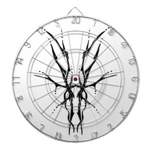 Cible De Fléchettes Design de tatouage tribal du crâne de cerf - noir 