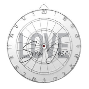 Cible De Fléchettes Design moderne, simple, chic, cool Love San Jose