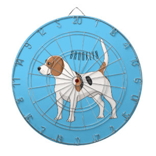 Cible De Fléchettes dessin animé de chien beagle
