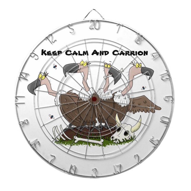 Cible De Fléchettes Dessin de l'humour vautours drôle (Devant)