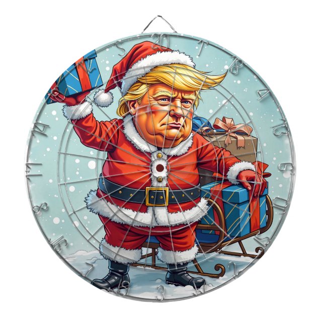 Cible De Fléchettes Donald Trump Père Noël (Devant)