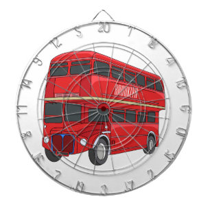 Cible De Fléchettes Double-decker bus cartoon illustration