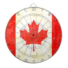 Cible De Fléchettes Drapeau canadien à feuilles d'érable à l'ancienne