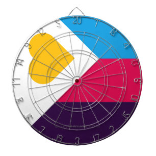 Cible De Fléchettes Drapeau de fierté polyamoureuse tricolore de Slipp