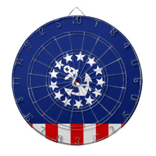 Cible De Fléchettes Drapeau nautical américain du yacht