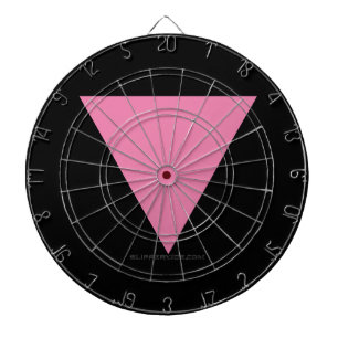 Cible De Fléchettes Drapeau triangle rose de SlipperyJoe's symbole ros