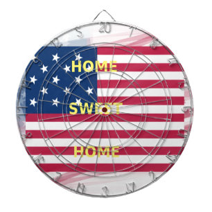 Cible De Fléchettes Drapeau USA "Home Sweet Home" Art Imprimer