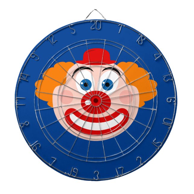 Cible De Fléchettes Drôle clown visage personnalisé tableau de couleur (Devant)