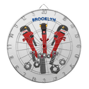 Cible De Fléchettes Drôle outil monstre de clé humour dessin animé