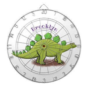 Cible De Fléchettes Drôle stegosaurus dinosaure dessin animé