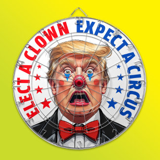 Cible De Fléchettes Drôle visage de clown anti-Trump élu clown