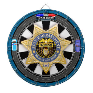 Cible De Fléchettes Edition Police Personnalisée Ville Côté