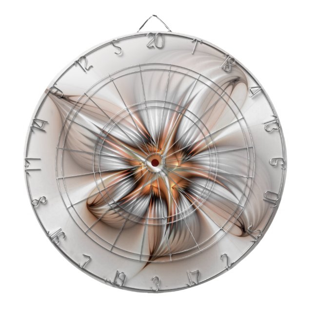 Cible De Fléchettes Élégance florale Art Abstrait fractal moderne (Devant)