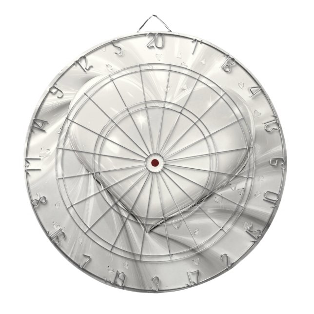 Cible De Fléchettes Elégant fond de fond de coeur crème blanche (Devant)