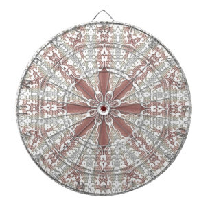 Cible De Fléchettes Elégant tableau floral dentelle blanche