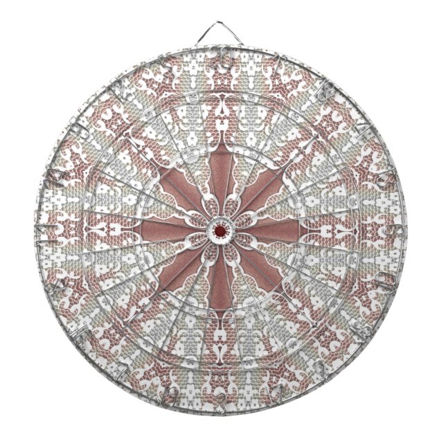 Cible De Fléchettes Elégant tableau floral dentelle blanche (Devant)