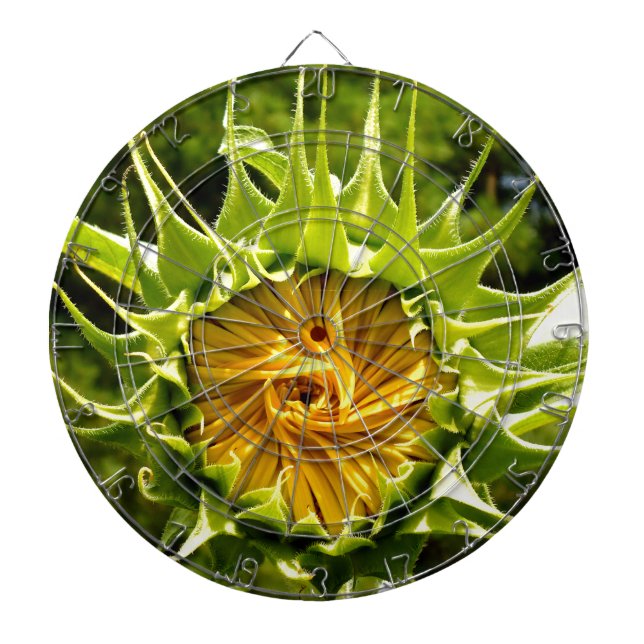 Cible De Fléchettes Elégante photo de tournesol jaune (Devant)