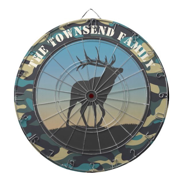 Cible De Fléchettes Elk et Camo (Devant)