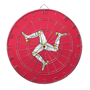 Cible De Fléchettes Emblème du drapeau de l'île de Man