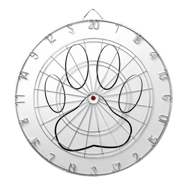 Cible De Fléchettes Empreinte de patte blanc (Devant)