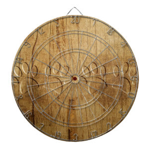 Cible De Fléchettes Empreinte de patte de chien en bois sculpté