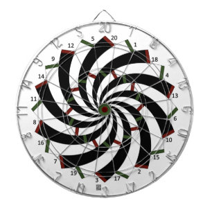 Cible de fléchettes en spirale