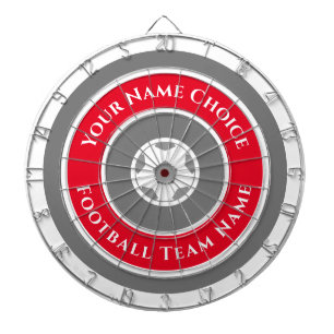 Cible De Fléchettes Équipe sportive personnalisée en rouge