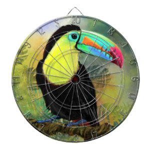 Cible De Fléchettes Exotique Tropical Toco Toucan Bird - Peinture Mign