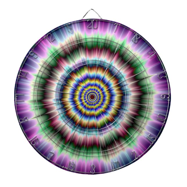 Cible De Fléchettes Explosion dans violet vert et bleu Dartboard (Devant)