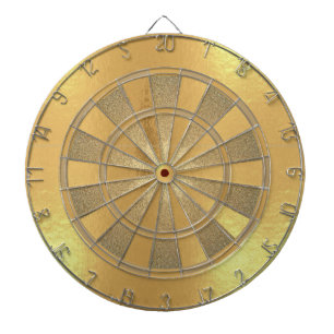 Cible De Fléchettes Faux Gold Foil Métallique Simple Élégant