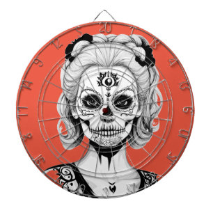 CIBLE DE FLÉCHETTES FEMME SKULLHEAD