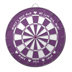 Cible De Fléchettes Fête des mères personnalisées   Lavande foncée vio