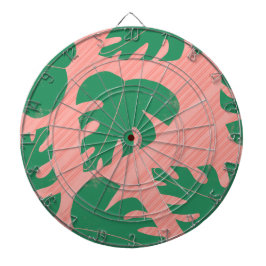 Cible De Fléchettes Feuilles de Monstera Motif Abstrait de Traînées