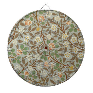 Cible De Fléchettes Fleur botanique de trèfle William Morris