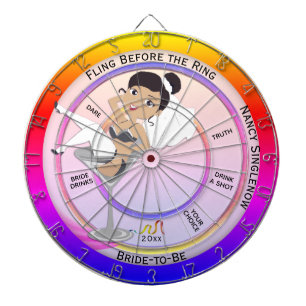 Cible De Fléchettes Fling avant le Bachelorette de la bague Brunett
