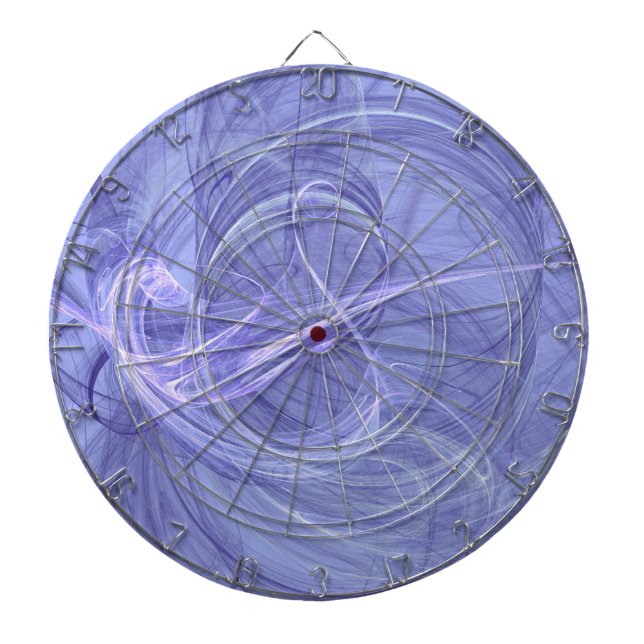 Cible de flechettes fractale Abstraite bleue (Devant)
