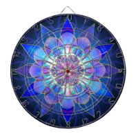 Fractale bleue de mandala de fleur