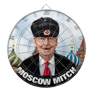 Cible De Fléchettes Frappe Moscou Mitch McConnell dans le baiser