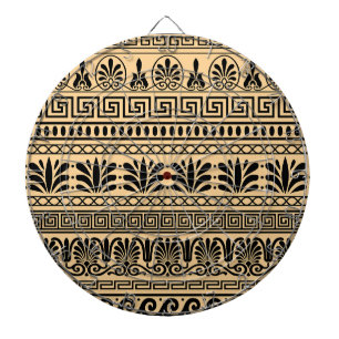 Cible De Fléchettes Fret grec, Motif méditerranéen, Brown