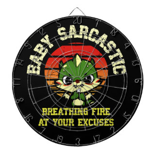 Cible De Fléchettes Funny Motivational Dragon - Burn Your Excuses 