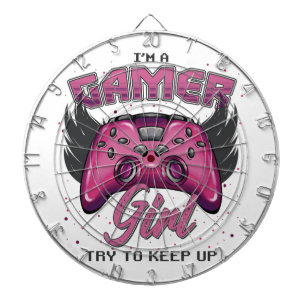 Cible De Fléchettes Gamer Girl design