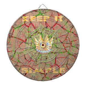 Cible De Fléchettes Gardez-le simple : Cracked Earth Royal Clarity Art