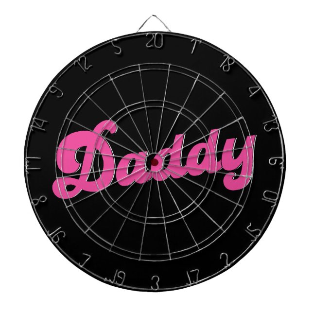 Cible De Fléchettes Gay pride LGBT Ours Rose Gay Daddy (Devant)