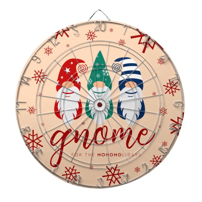 Cible De Fléchettes Gnome de Noël Hygge pour les fêtes de neige (Devant)