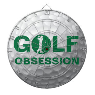 Cible De Fléchettes Golf Obsession Golfball Green White Darboard