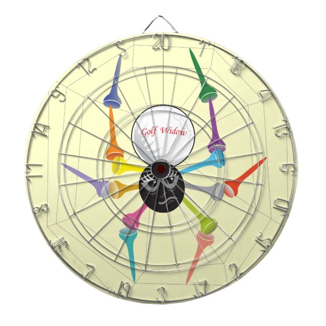 Cible De Fléchettes Golf Widow Black Widow Spider Tee - shirts (Devant)