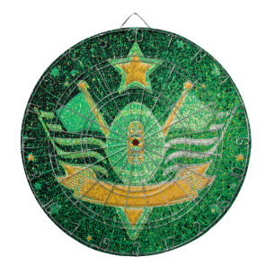 Cible De Fléchettes Green Gold Parties scintillant American Football J