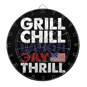 Cible De Fléchettes Grill Usa America Fête du Travail Chill Frisson Pa