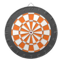 Cible de flechettes : Gris blanc, orange, et de