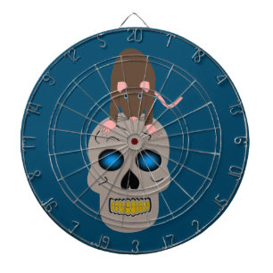 Cible De Fléchettes Halloween gothique du crâne et du rat